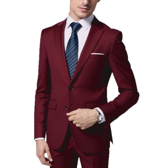 Herren Taillierter Zweiteiler-Anzug mit schmalem Revers und Ein-Knopf-Verschluss Shop Nory
