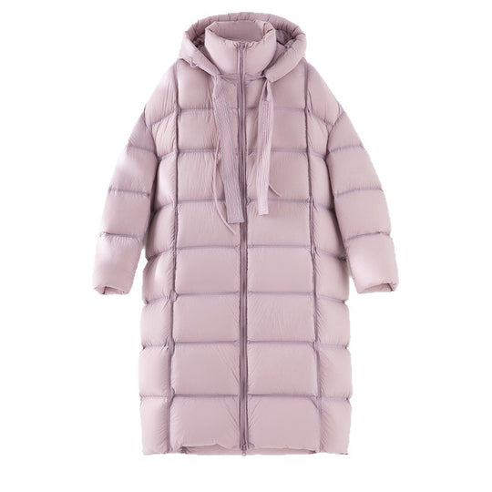Damen Oversized Stepp-Daunenmantel mit Kapuze und verlängerter Silhouette Shop Nory