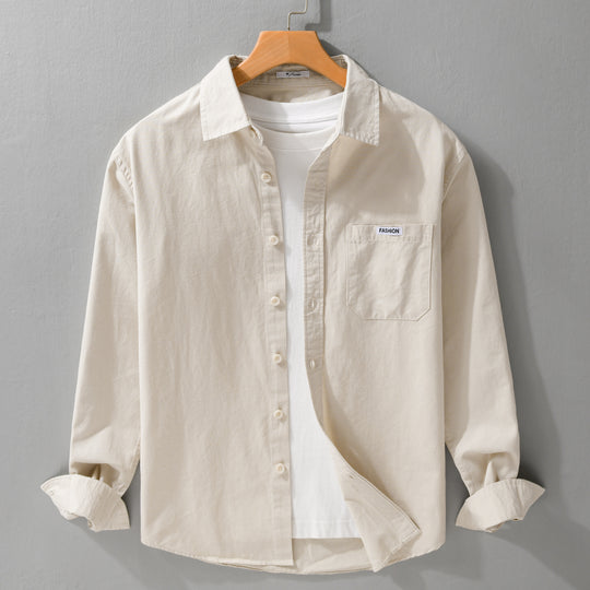 Herren Leichtes Baumwoll-Overshirt mit Brusttasche, Soft‑Touch und Relaxed-Schnitt Shop Nory