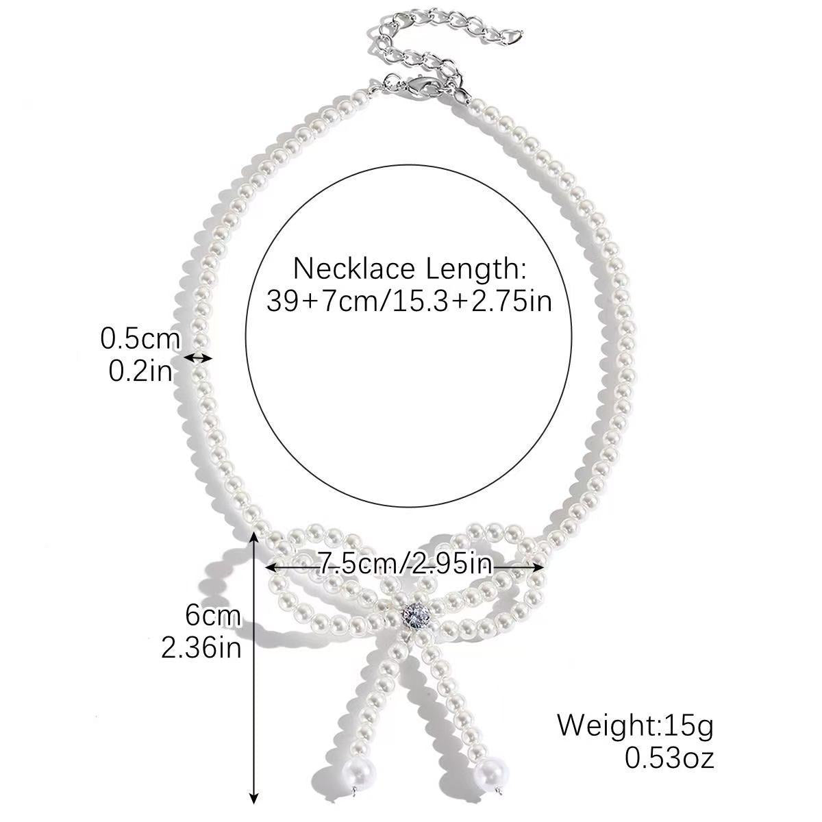 Damen Kette mit funkelndem Schleifenanhänger Shop Nory