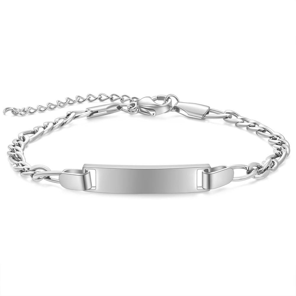 Damen Armband mit gravierbarem Anhänger und klassischen Gliederdesign Shop Nory