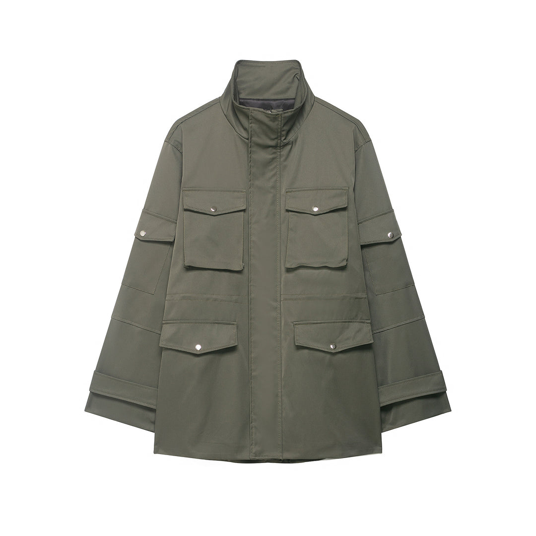 Damen Utility-Parka mit aufgesetzten Pattentaschen und hohem Stehkragen Shop Nory