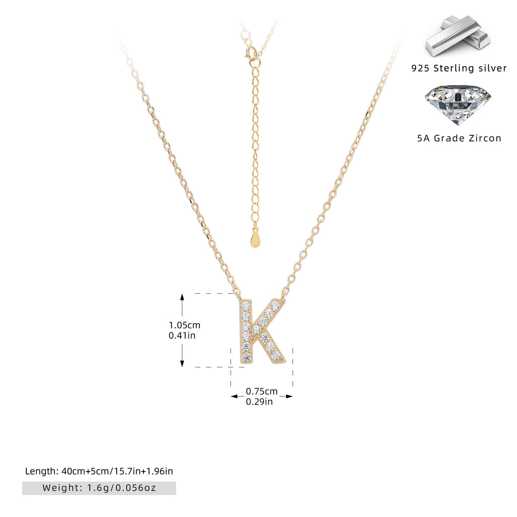 Damen Halskette mit Z-Anhänger und funkelnden Zirkonia Shop Nory