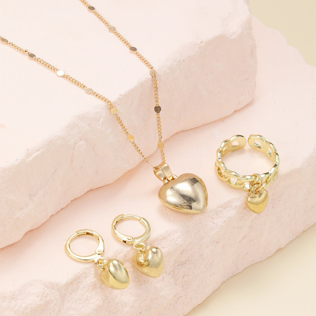 Damen Schmuckset mit Herzen und eleganten Akzenten Shop Nory