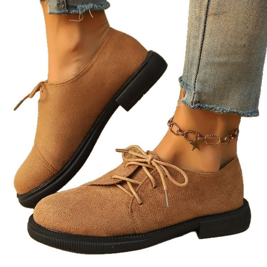 Damen Schnürer im Oxford‑Stil mit Leopardenprint und Wildleder‑Optik Shop Nory