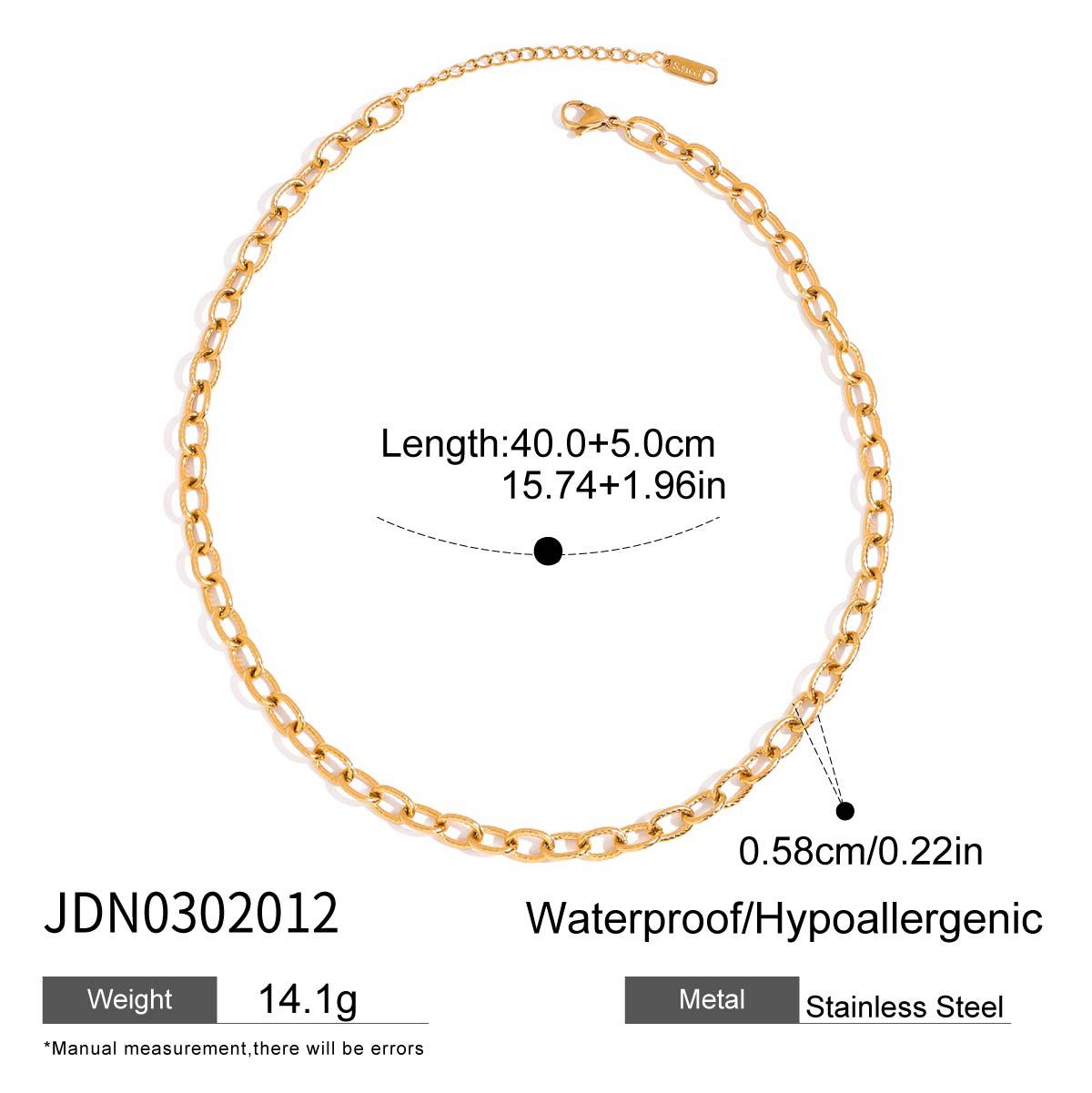 Damen Edelstahl Halskette mit luxuriösem Gliederdesign Shop Nory