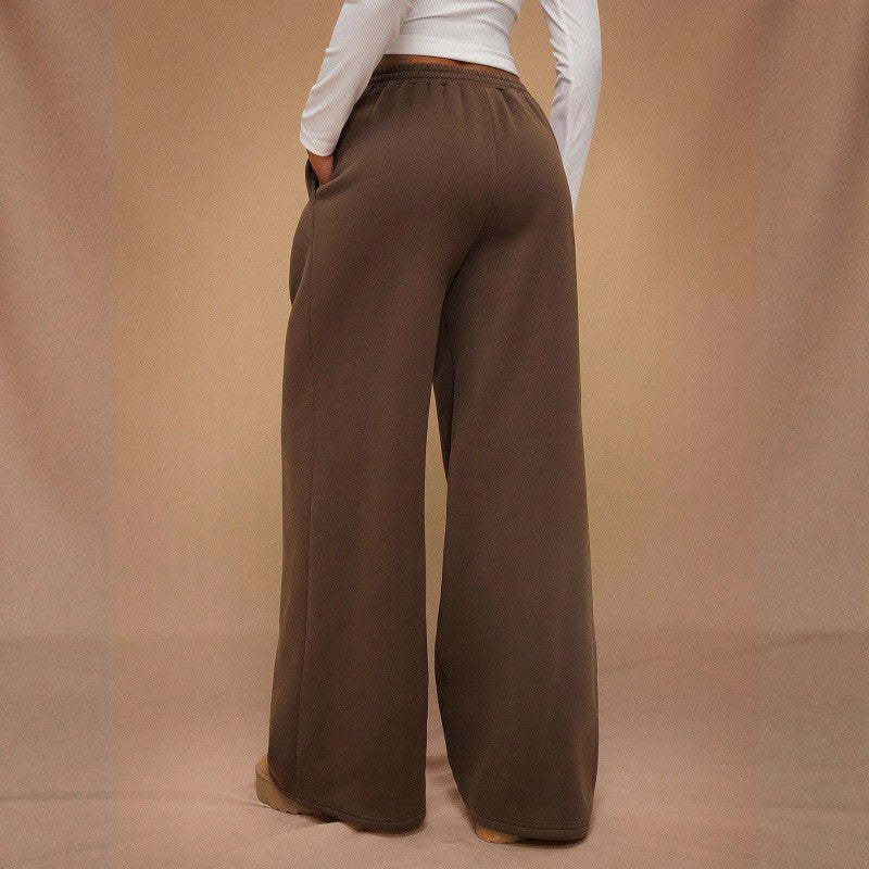 Damen nan weite High-Waist Lounge-Hose mit elastischem Bund und Eingrifftaschen Shop Nory