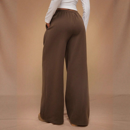 Damen nan weite High-Waist Lounge-Hose mit elastischem Bund und Eingrifftaschen Shop Nory