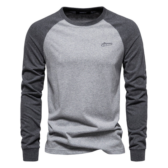 Herren Langarmshirt mit markantem Raglan-Design