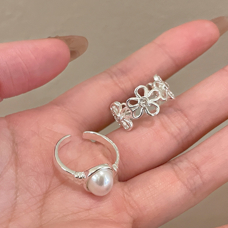 Damen eleganter Blumenring mit funkelnden Zirkonia Shop Nory