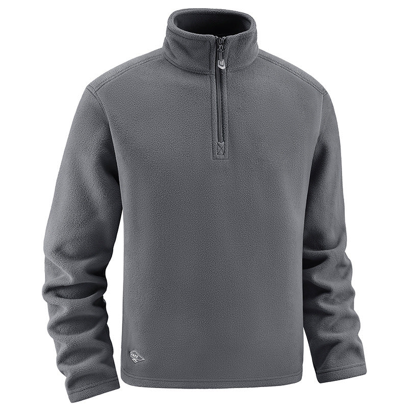 Herren Fleece-Pullover mit Troyer-Kragen und halbem Reißverschluss aus weichem Microfleece Shop Nory