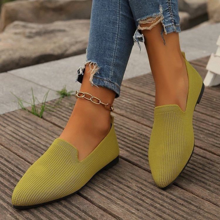 Damen Elegante Ballerinas mit feiner Netzstruktur