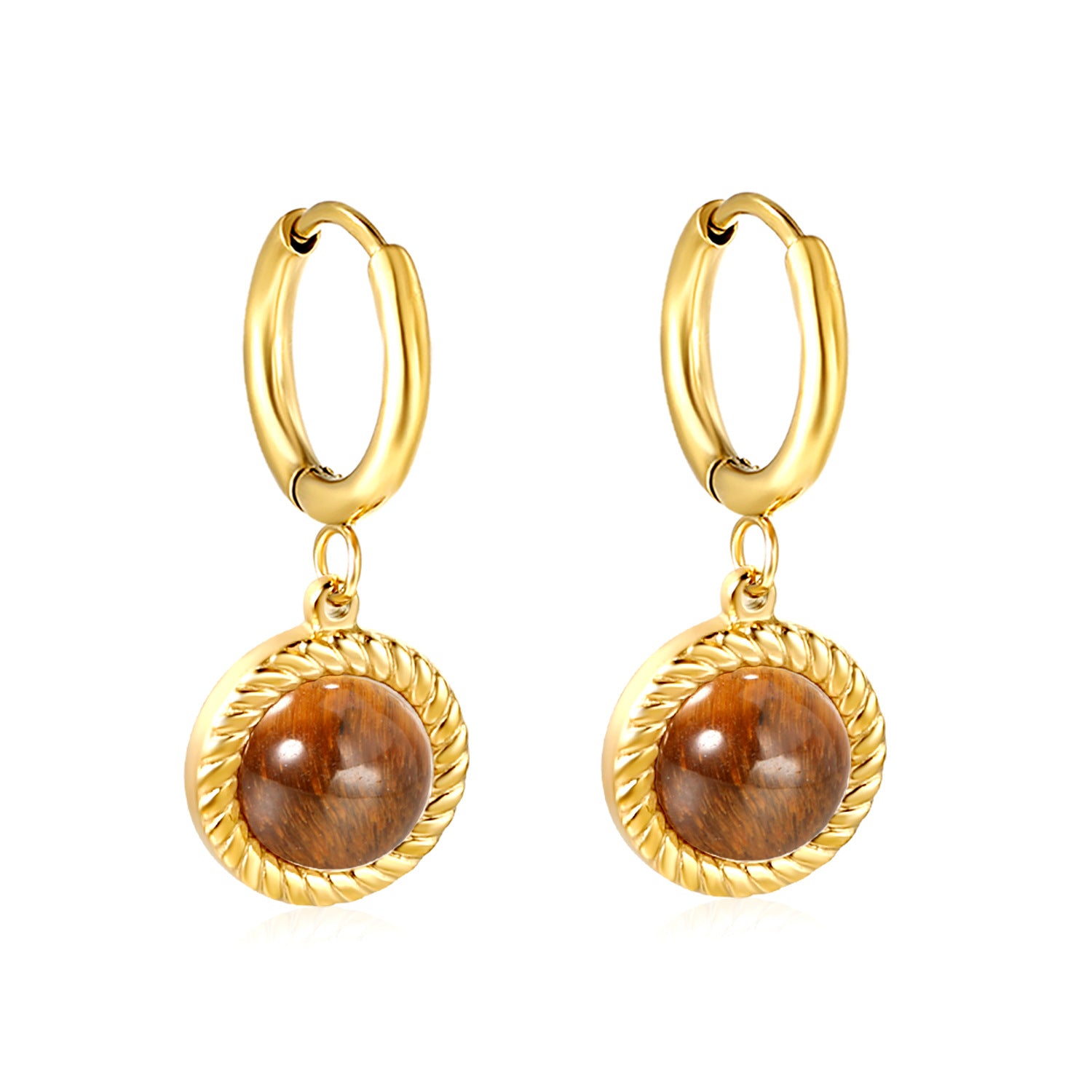 Damen Hängende Ohrringe mit elegantem Muschel-Design und funkelndem Zirkonia Shop Nory