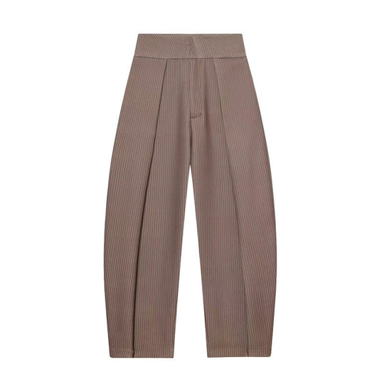 Damen Weite Plissée-Jerseyhose mit hoher Taille und Bügelfalte Shop Nory