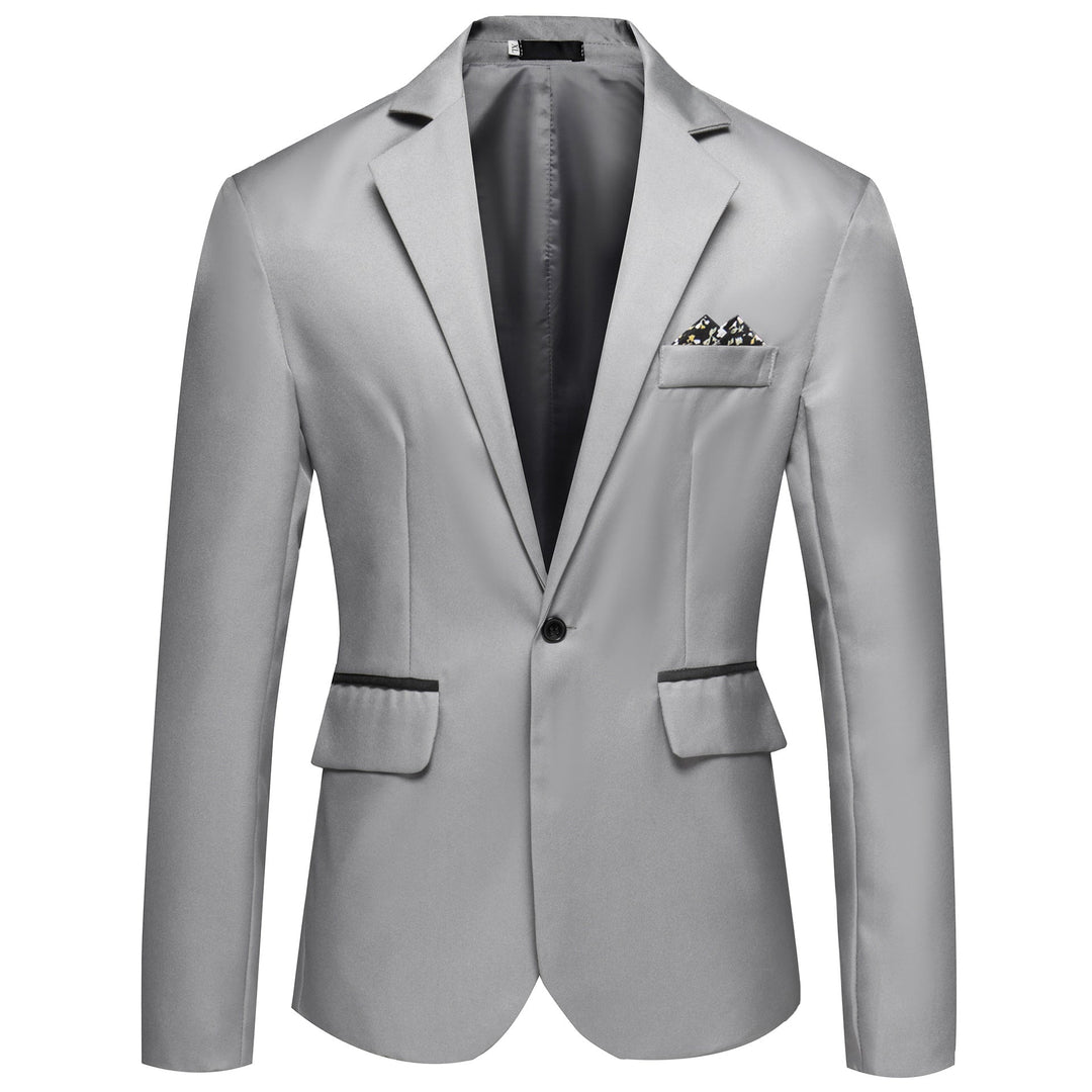 Herren modischer und eleganter Anzugjacke mit satiniertem Finish