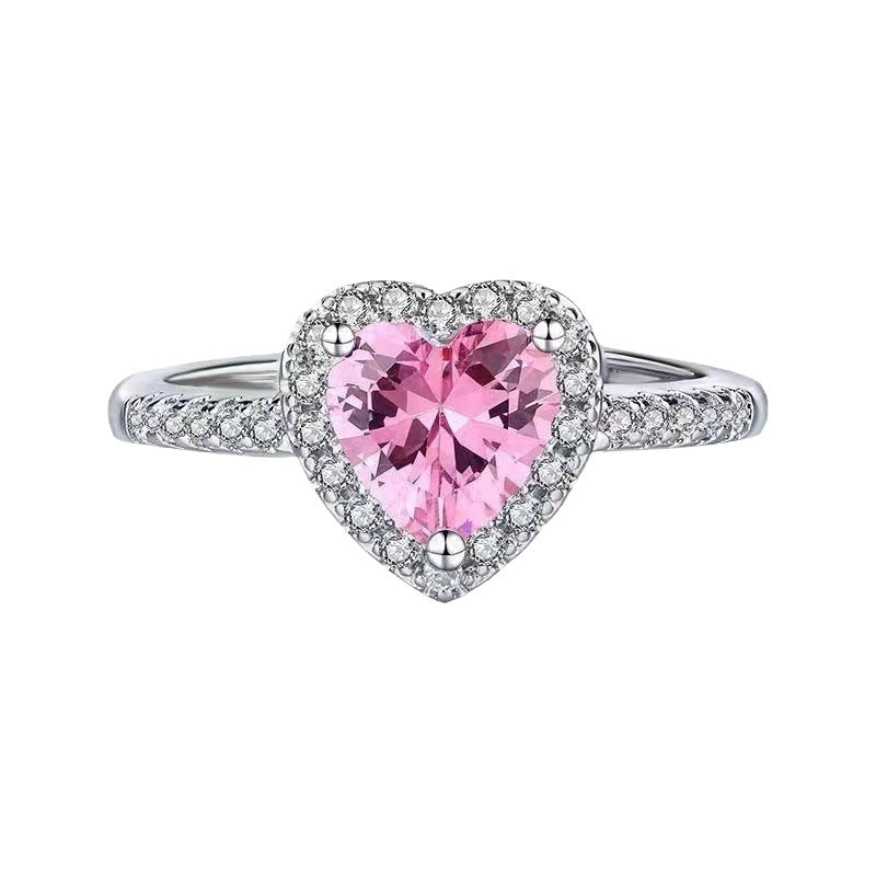 Damen Schmuckring mit herzförmigem Design und funkelndem Zirkonia Shop Nory