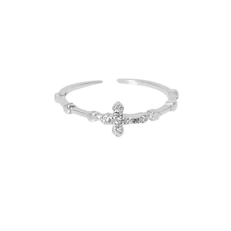 Damen Glänzender Zirkonia Ring mit eleganter Baguette-Fassung Shop Nory