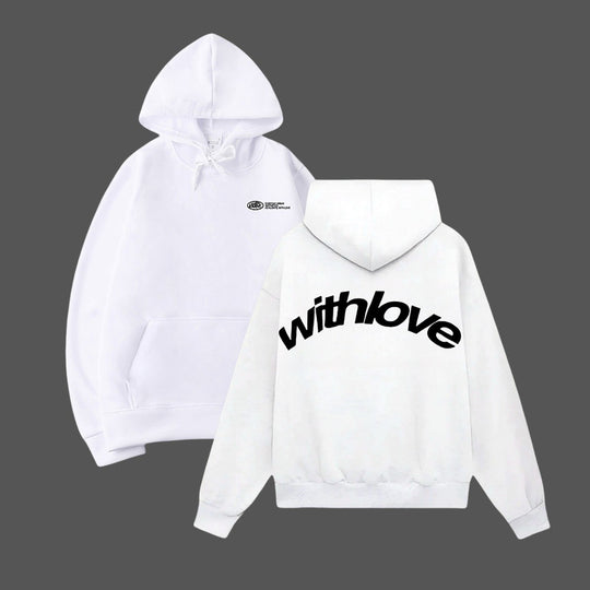 Unisex nan oversized Kapuzenpullover mit großflächigem Rückenprint, Kängurutasche und gerippten Bündchen Shop Nory
