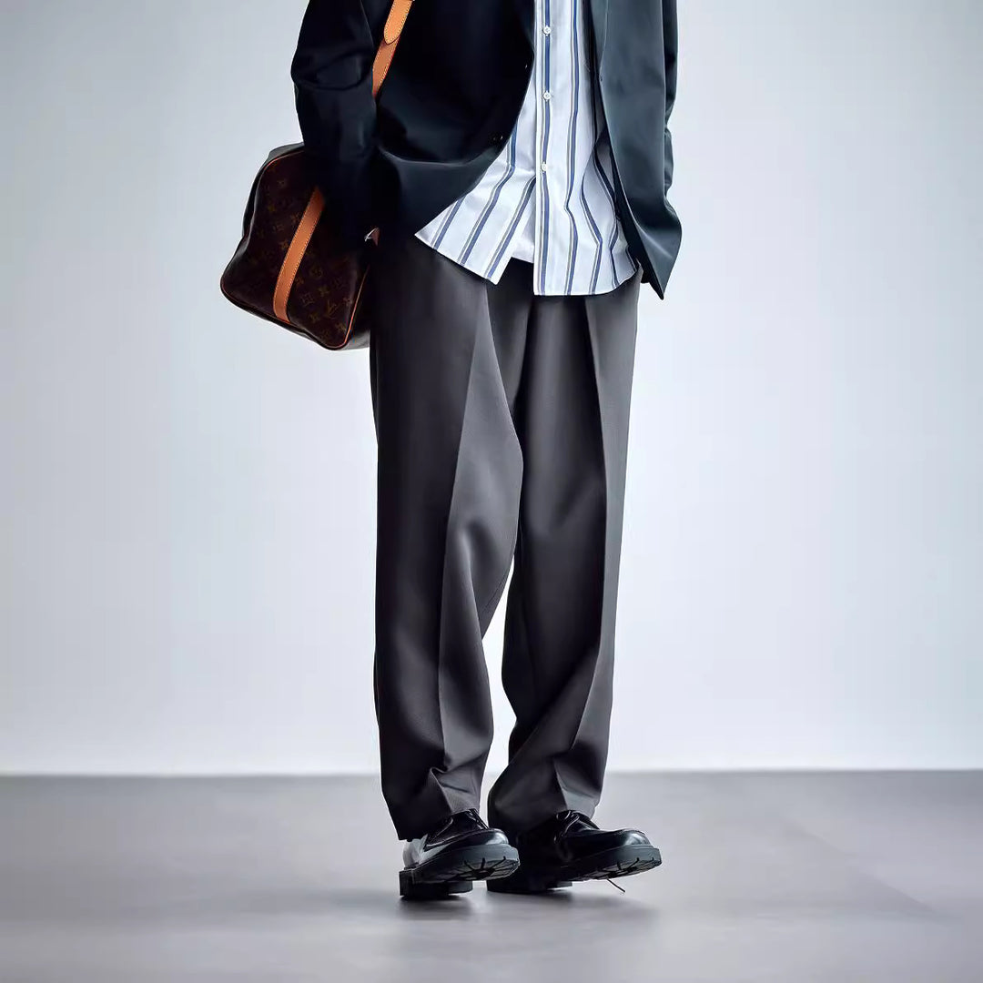 Herren Weite Chino-Hose mit Bundfalten und lockerem Schnitt Shop Nory