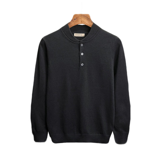 Herren trendiges Langarm-Polo Shop Nory