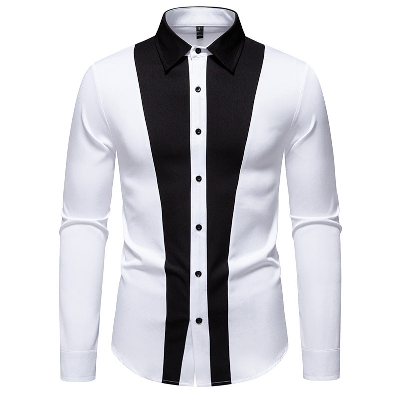 Herren Elegantes Hemd mit farbigen Kontrasteinsätzen