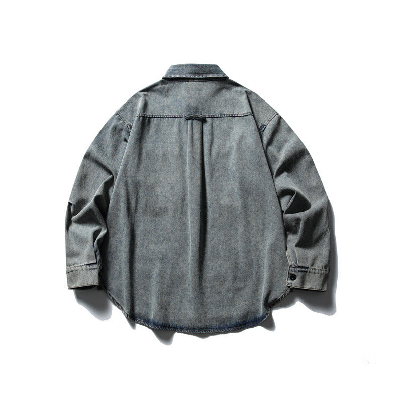 Unisex Oversized Denim‑Chorejacke im kastigen Boxy‑Cut mit großen Pattentaschen Shop Nory