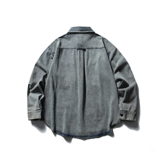Unisex Oversized Denim‑Chorejacke im kastigen Boxy‑Cut mit großen Pattentaschen Shop Nory
