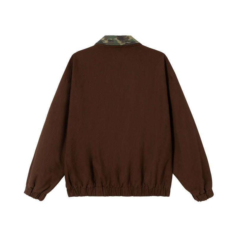 Herren Boxy-Fieldblouson mit Camouflage-Kragen, Pattentaschen und elastischem Saum Shop Nory