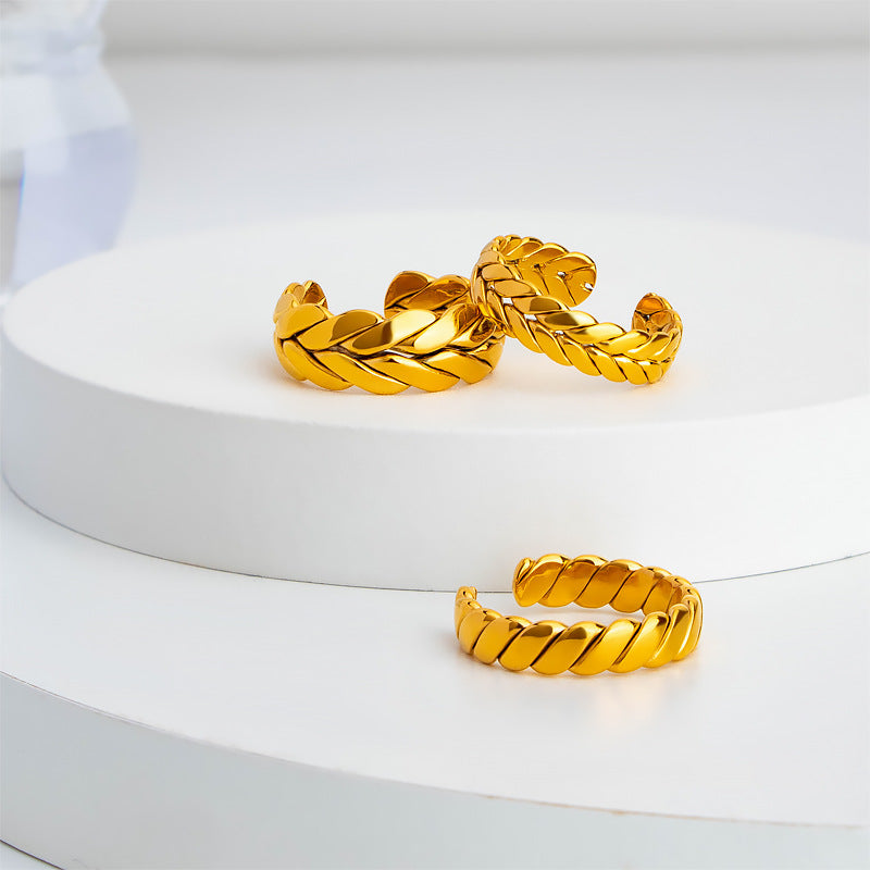 Damen offener geflochtener Ring Shop Nory