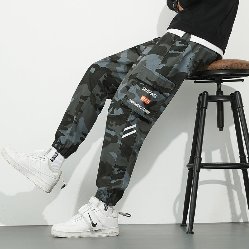 Herren Urbanes Camouflage-Jogger mit Utility-Taschen und elastischem Knöchelsaum Shop Nory