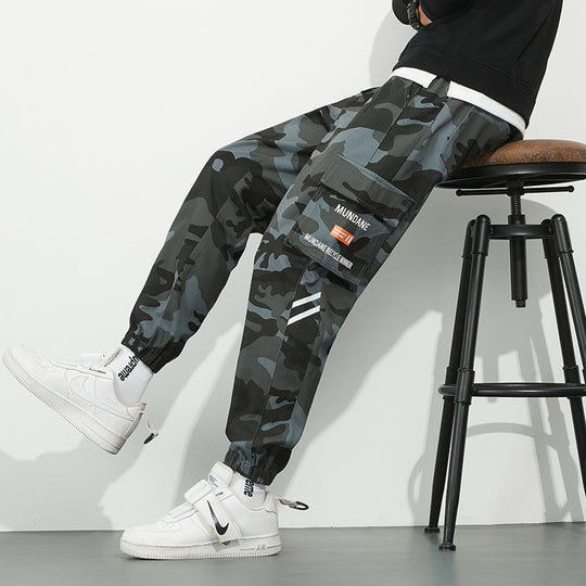 Herren Urbanes Camouflage-Jogger mit Utility-Taschen und elastischem Knöchelsaum Shop Nory