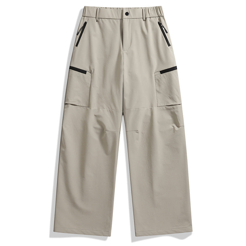 Herren weite Utility-Cargohose mit Reißverschluss‑Taschen und vorgeformten Knien Shop Nory