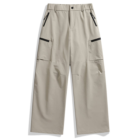 Herren weite Utility-Cargohose mit Reißverschluss‑Taschen und vorgeformten Knien Shop Nory