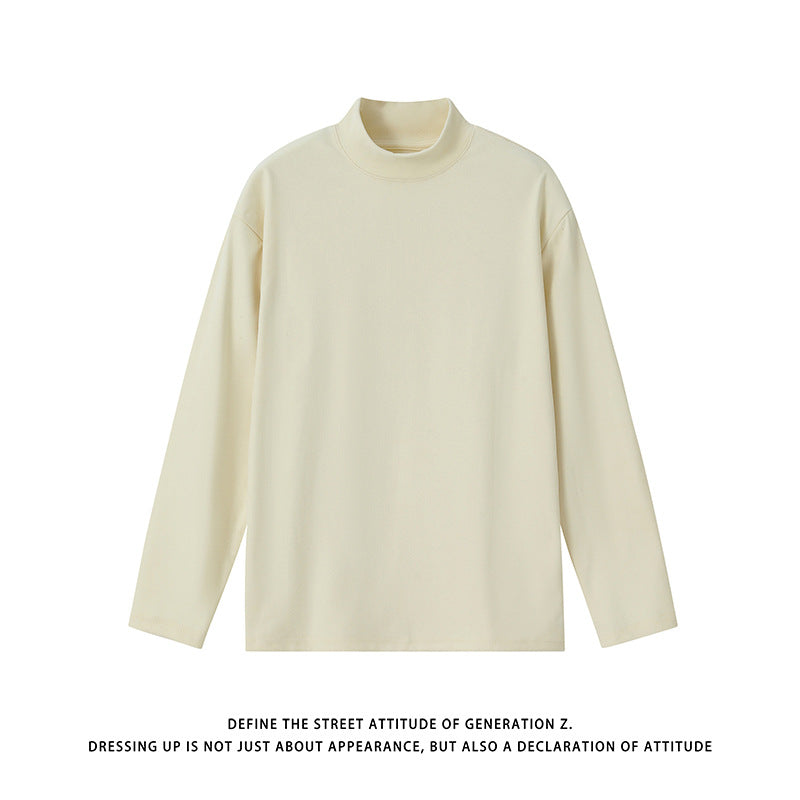 Unisex Minimalistischer Feinstrick-Mockneck-Pullover im Oversize-Relaxed‑Schnitt Shop Nory