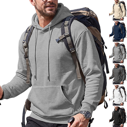 Herren Kapuzenpullover aus weichem Fleece mit Kängurutasche und verstellbarer Kapuze Shop Nory