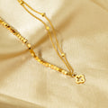 Damen Schichten Hexagon Charm Halskette Shop Nory