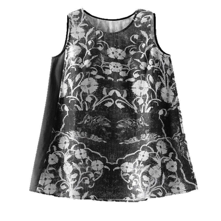 Damen Weite Leinenmix-Hose mit Elastikbund, Palazzoschnitt und ornamentalem Print Shop Nory
