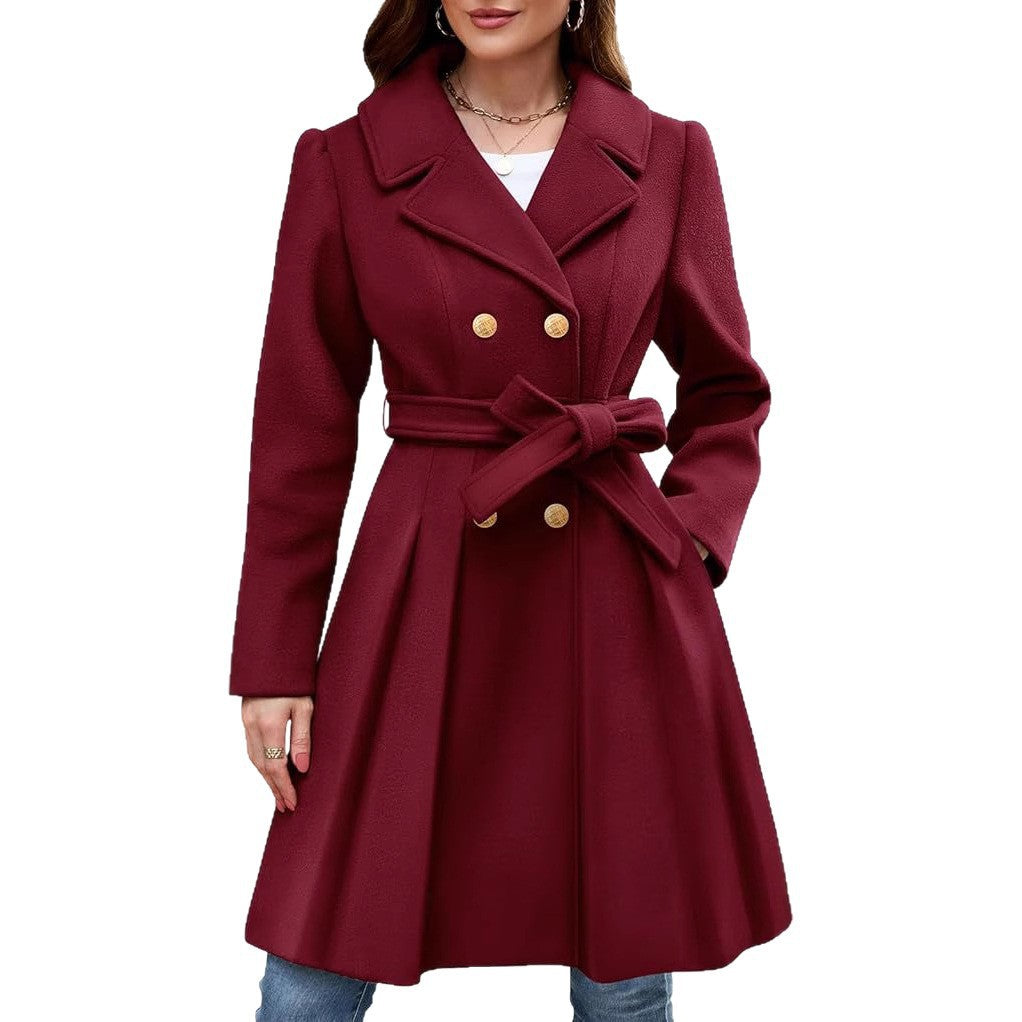 Damen Eleganter doppelreihiger Mantel