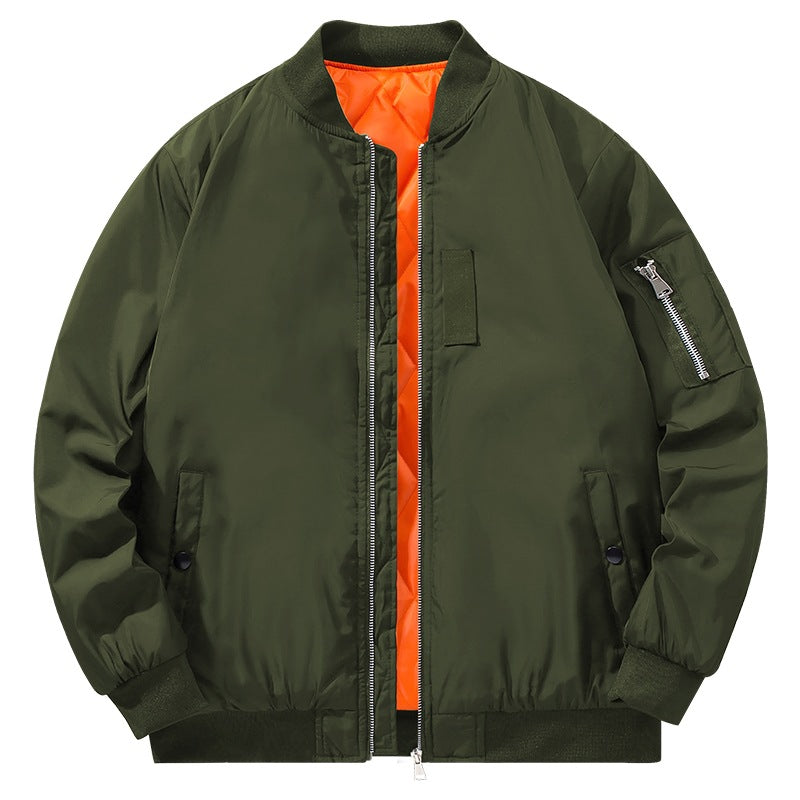 Herren Bomberjacke im Fliegerstil mit wattierter Thermofütterung und Ärmel-Utilitytasche Shop Nory