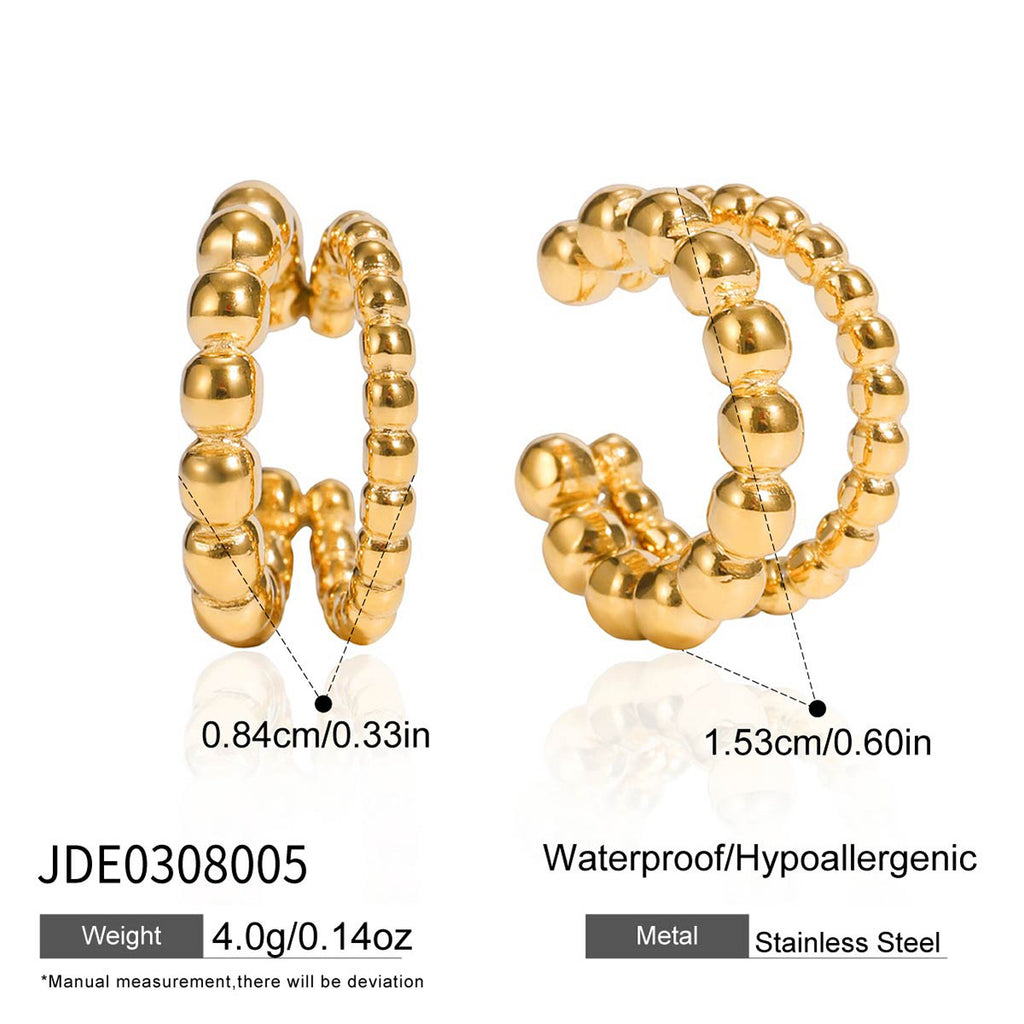 Damen Creolen mit elegantem Perlen-Design aus hypoallergenem Edelstahl Shop Nory