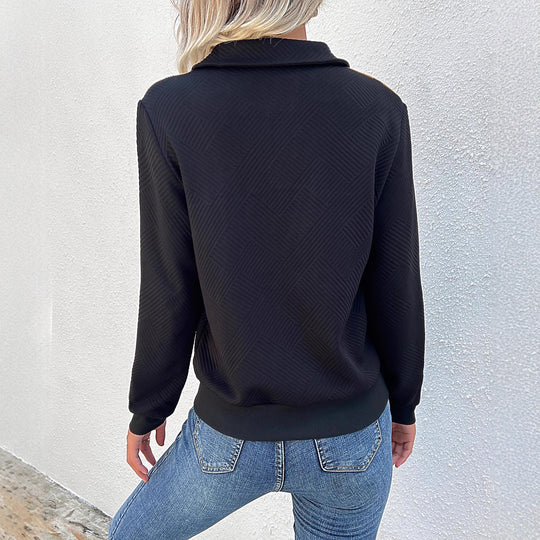 Damen Sportlicher Pullover mit klassischem Kragen Shop Nory