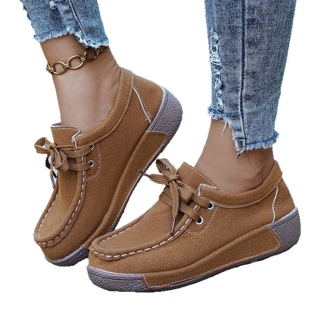 Damen komfortable Sneaker mit weichem Obermaterial und rutschfester Sohle