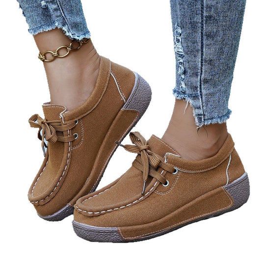Damen komfortable Sneaker mit weichem Obermaterial und rutschfester Sohle