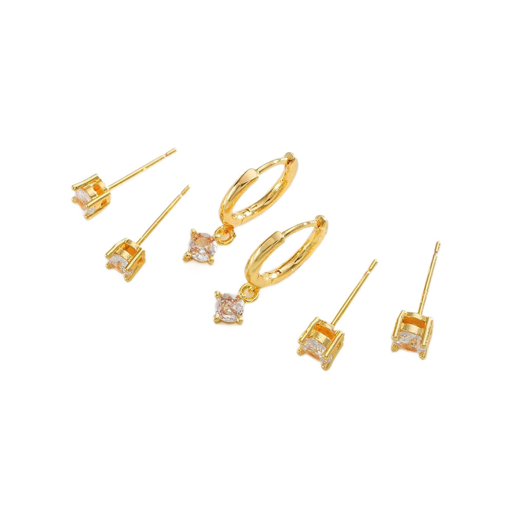 Damen Ohrringe Set mit funkelnden Zirkonia und eleganten Details Shop Nory