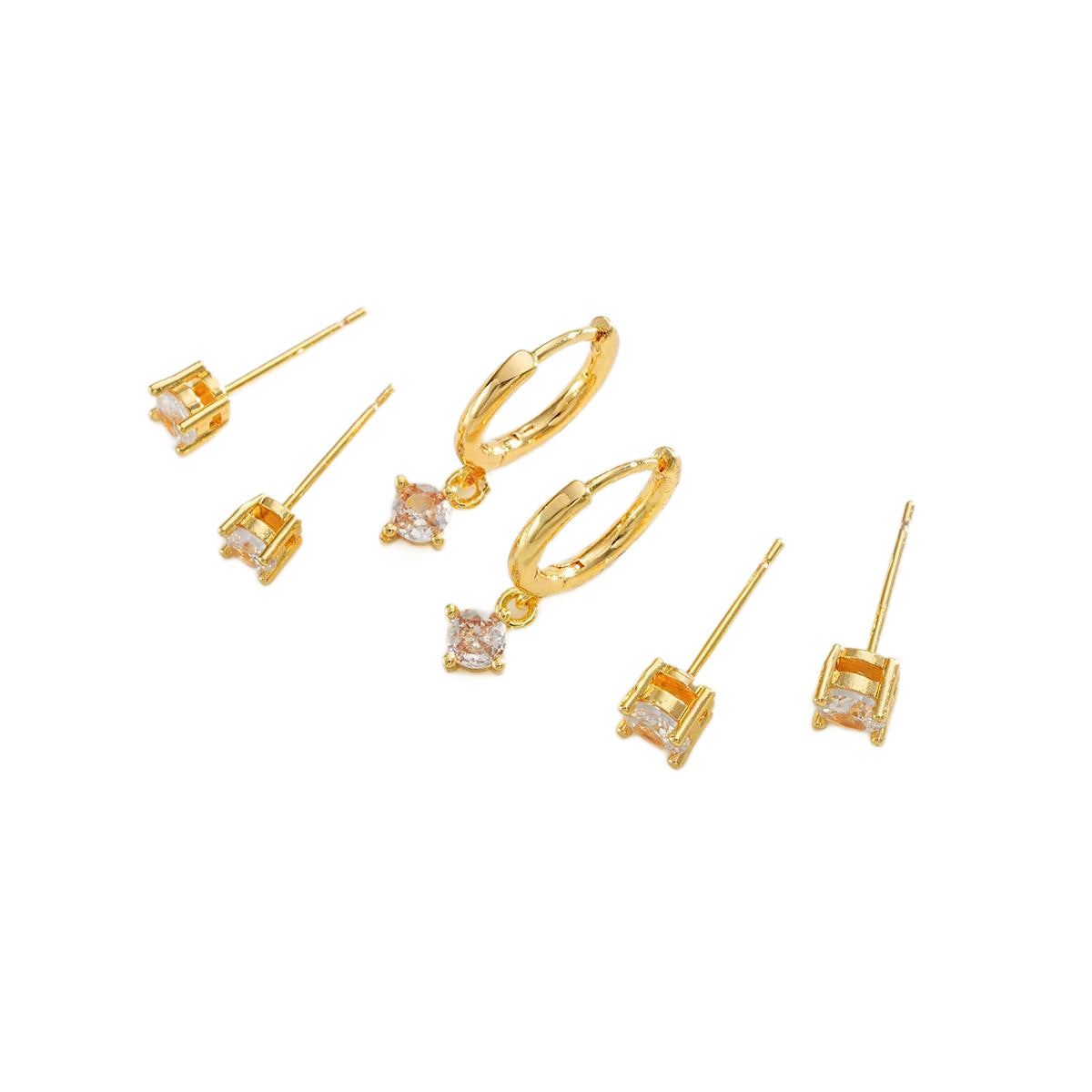 Damen Ohrringe Set mit funkelnden Zirkonia und eleganten Details Shop Nory