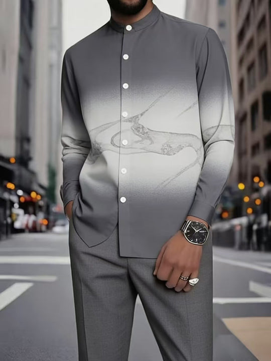Herren Elegantes Langarmhemd mit einzigartigem Strukturmuster Shop Nory