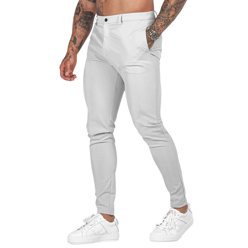 Herren elegante Slim-Fit Chinohose mit elastischem Bund und praktischen Taschen ShopNory