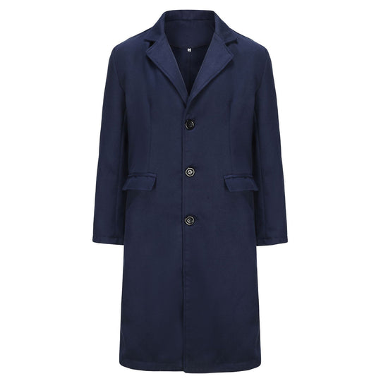 Herren Eleganter einreihiger Citymantel mit Reverskragen und Pattentaschen Shop Nory