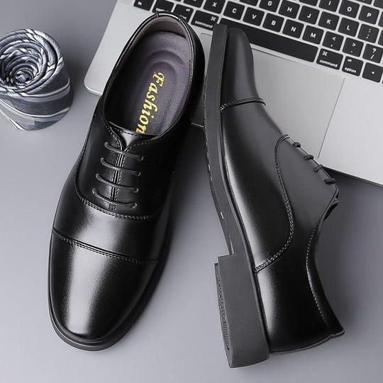 Herren Klassische Schnürschuhe aus geschmeidigem Leder mit verstärkter Sohle