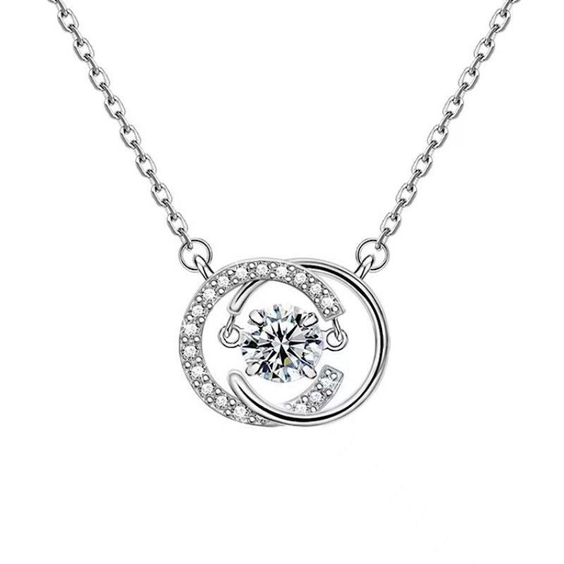 Damen Halskette mit funkelndem Zirkonia-Anhänger in elegantem Design Shop Nory